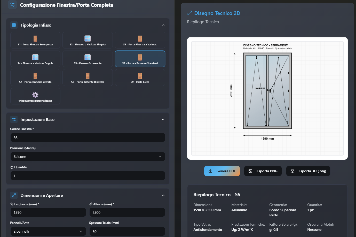 Disegno Tecnico Finestra